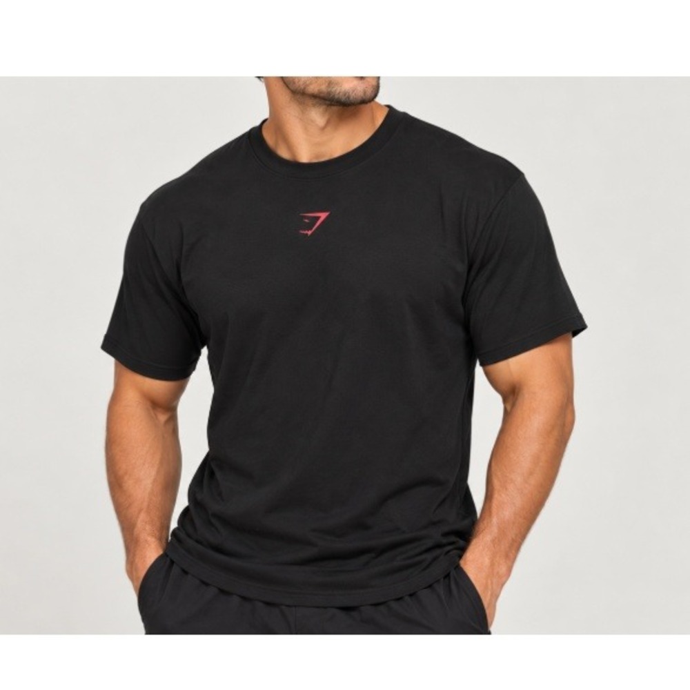 Gymshark Men's Black Oversized Fit Power T-Shirt Size XS NWT